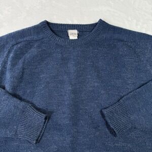 Vintage‎ Levi's Sweater Wool Blend Large Blue Crewneck Pullover Made in USA 70's